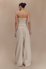 Katarina Wide Leg Suiting Pants - Sand