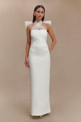 Maryam Tulle Bow Top - White