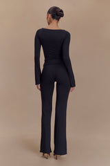 Preston Modal Long Sleeve Top - Black