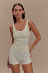 Alexandra Yoga Top - Ivory