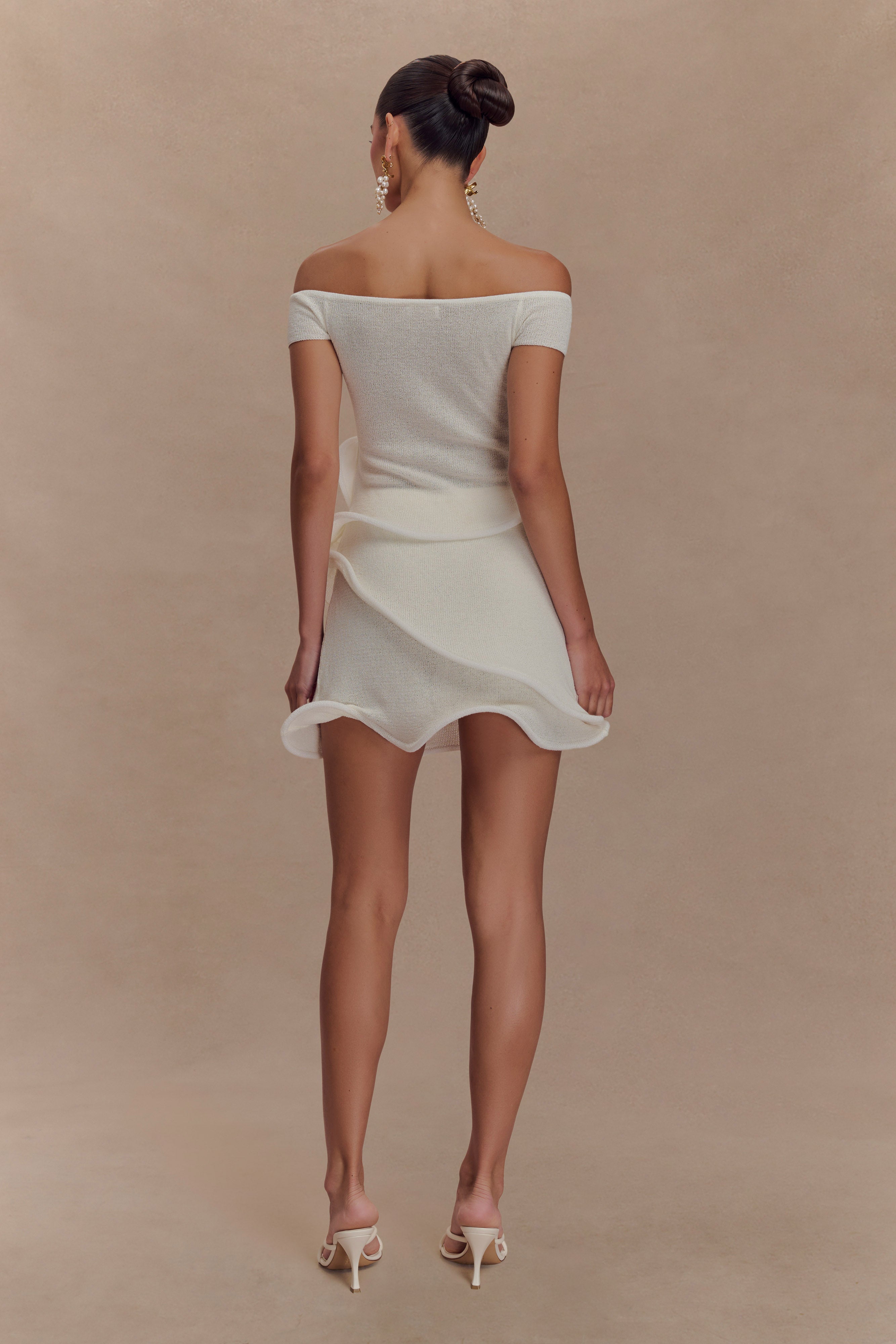 Haisley Off Shoulder Knit Top - Ivory