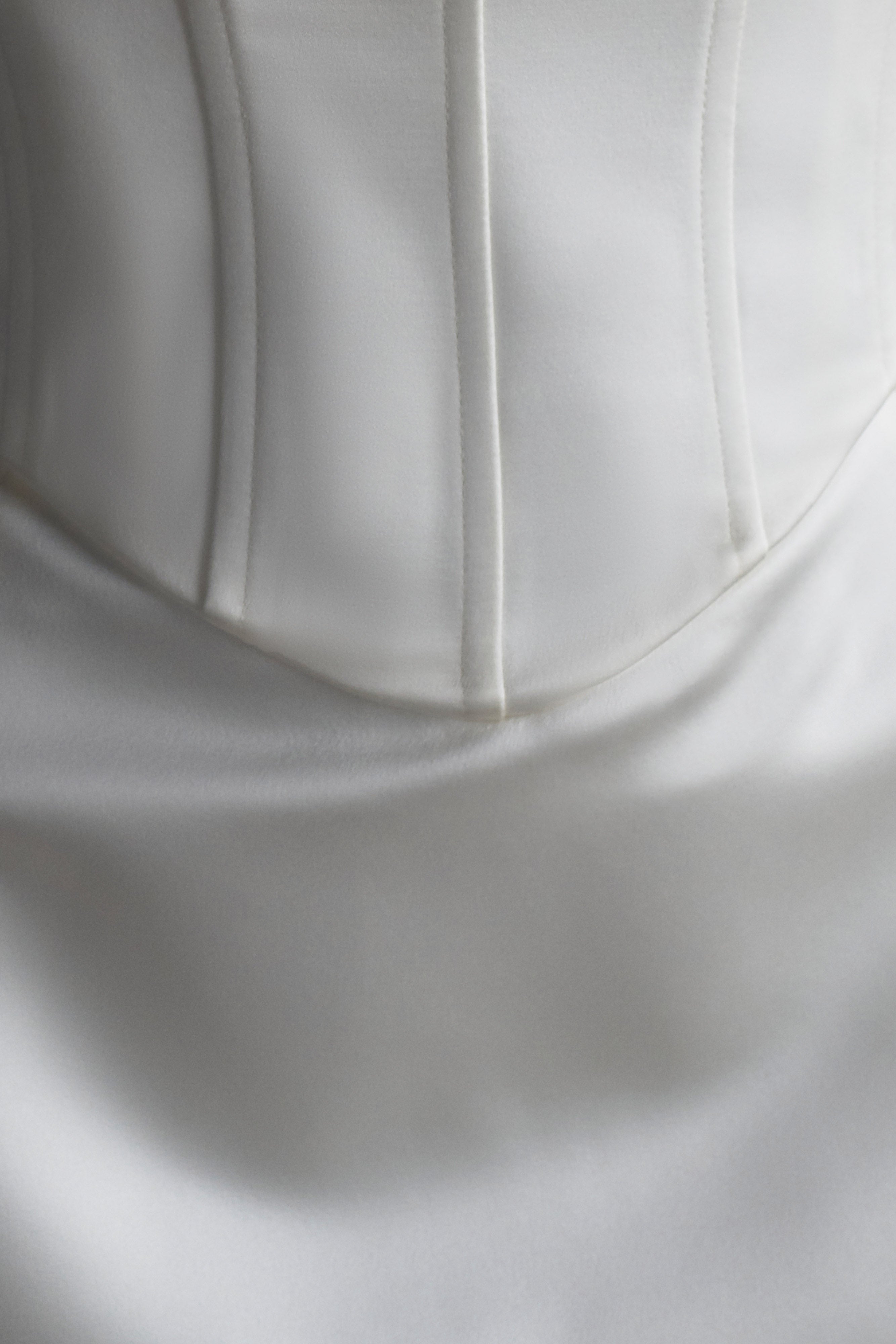 Isabel Satin Corset Mini Dress - White