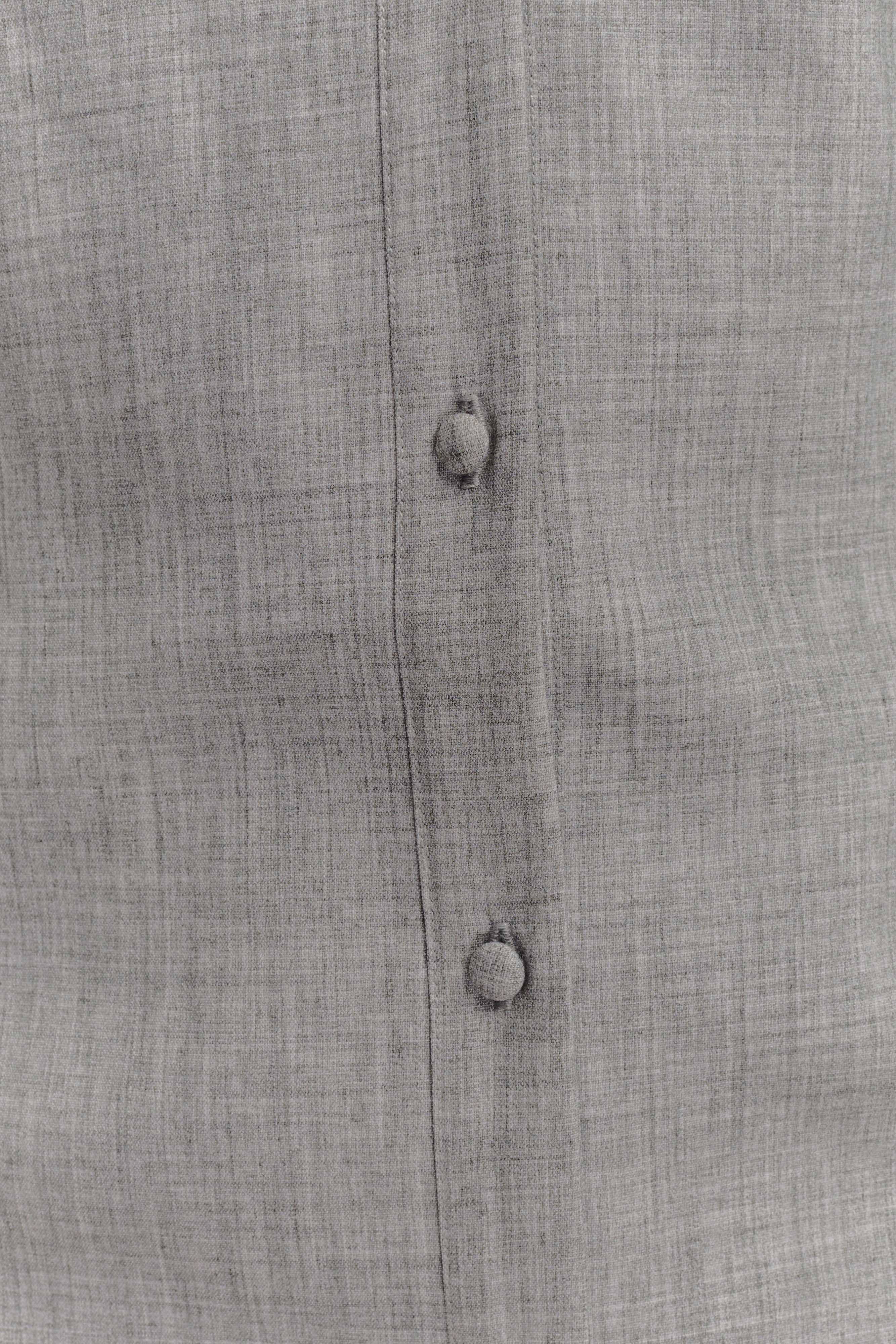 Dorian Fitted Shirt Mini Dress - Charcoal Marle