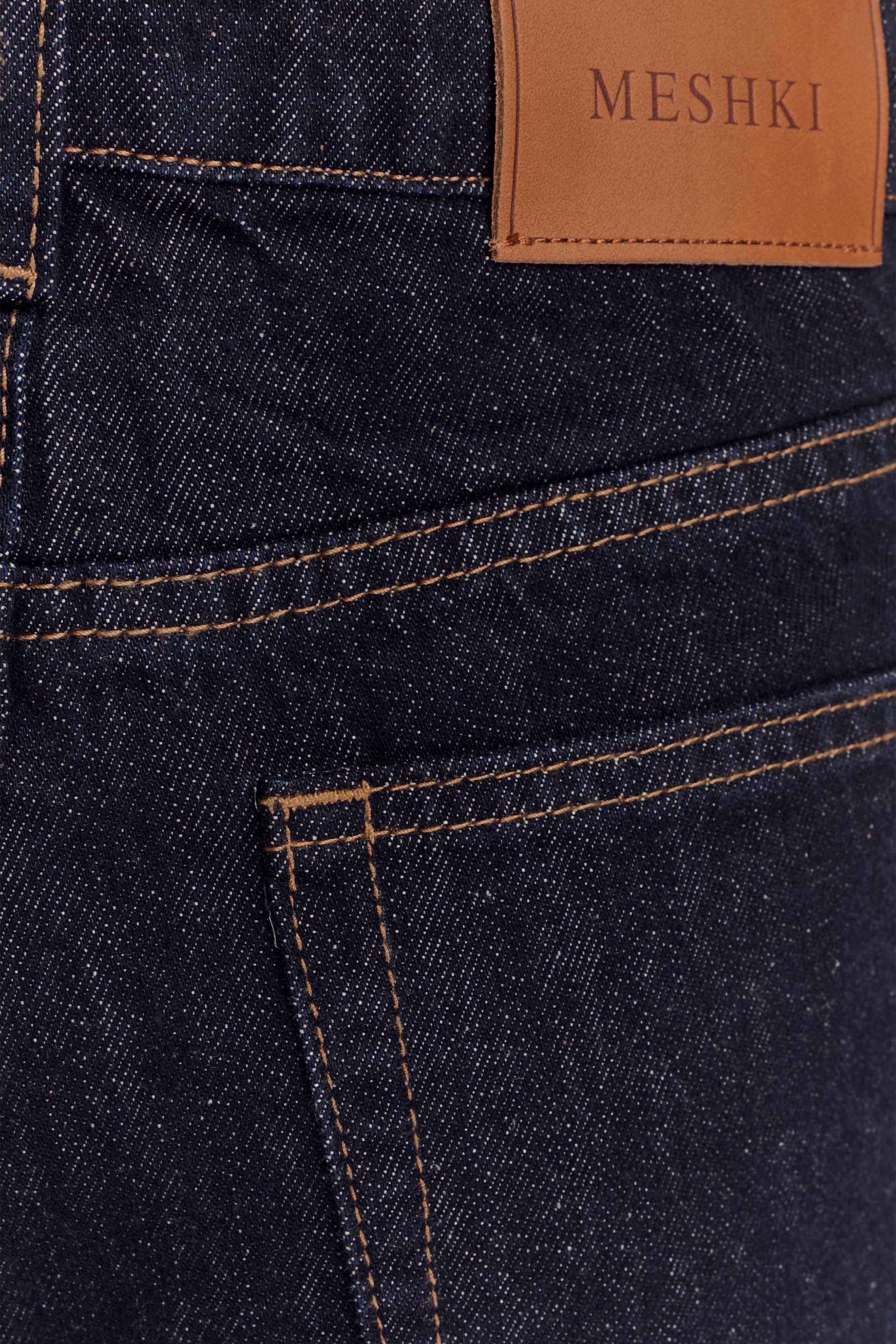 Janine High Waisted Straight Leg Jeans - Washed Indigo Blue