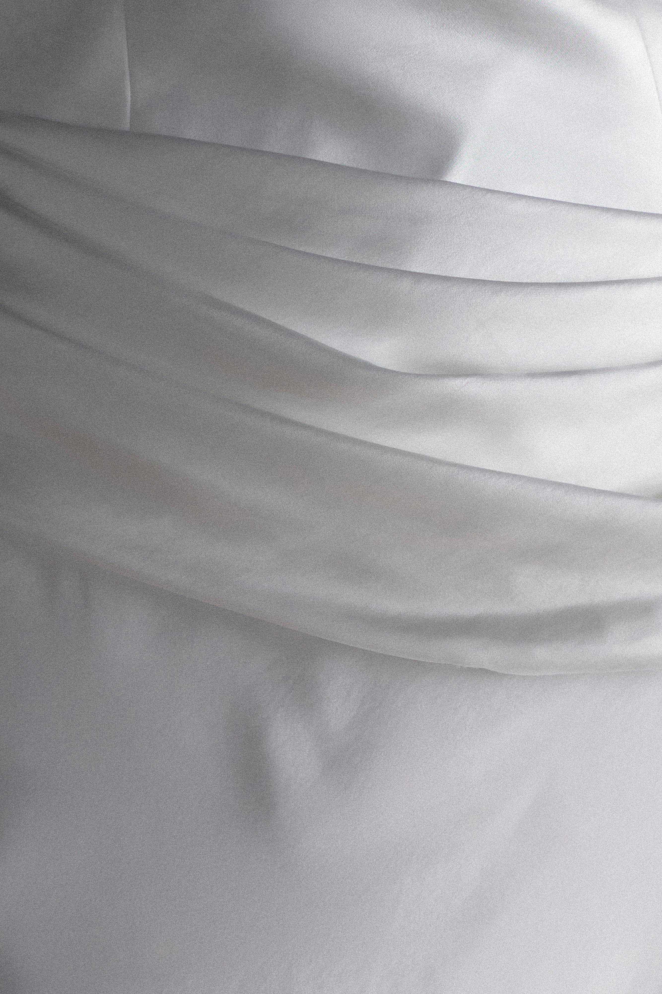 Jasmine Strapless Satin Maxi Dress - White