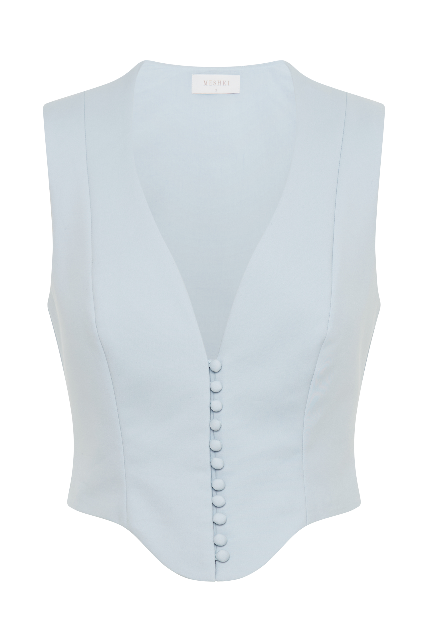 Keely Cotton Sleeveless Top - Sky Blue