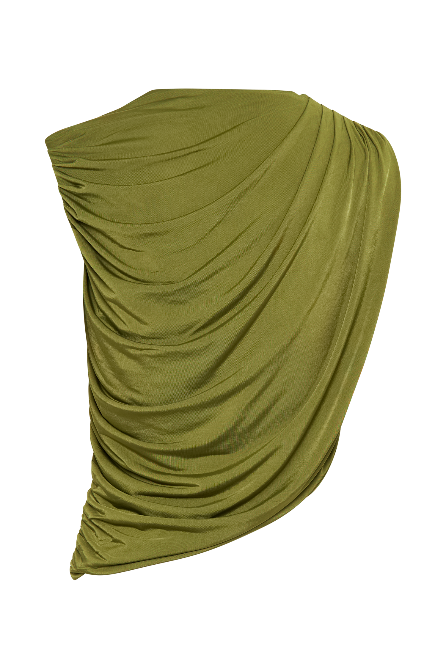 Griselda Draped Slinky Sleeveless Top - Vintage Olive