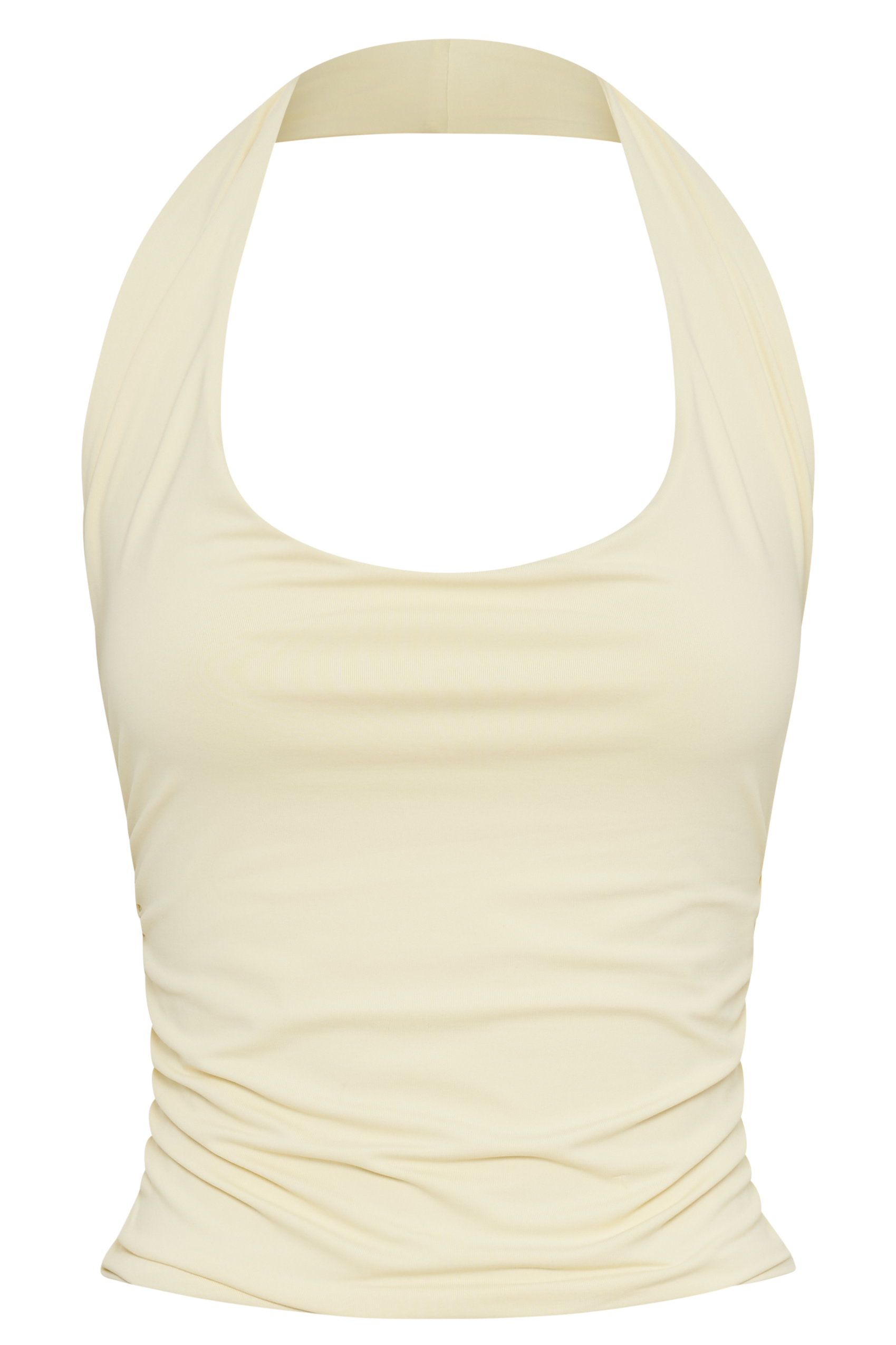 Marie Recycled Halter Top - Lemon Sherbet