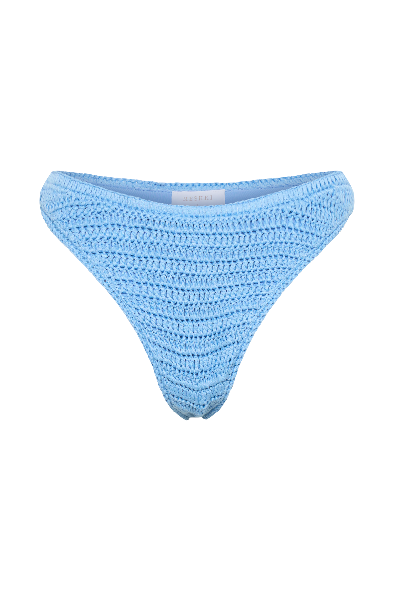 Skye Floral Crochet Tie Up Bikini Bottom - Cornflower Blue