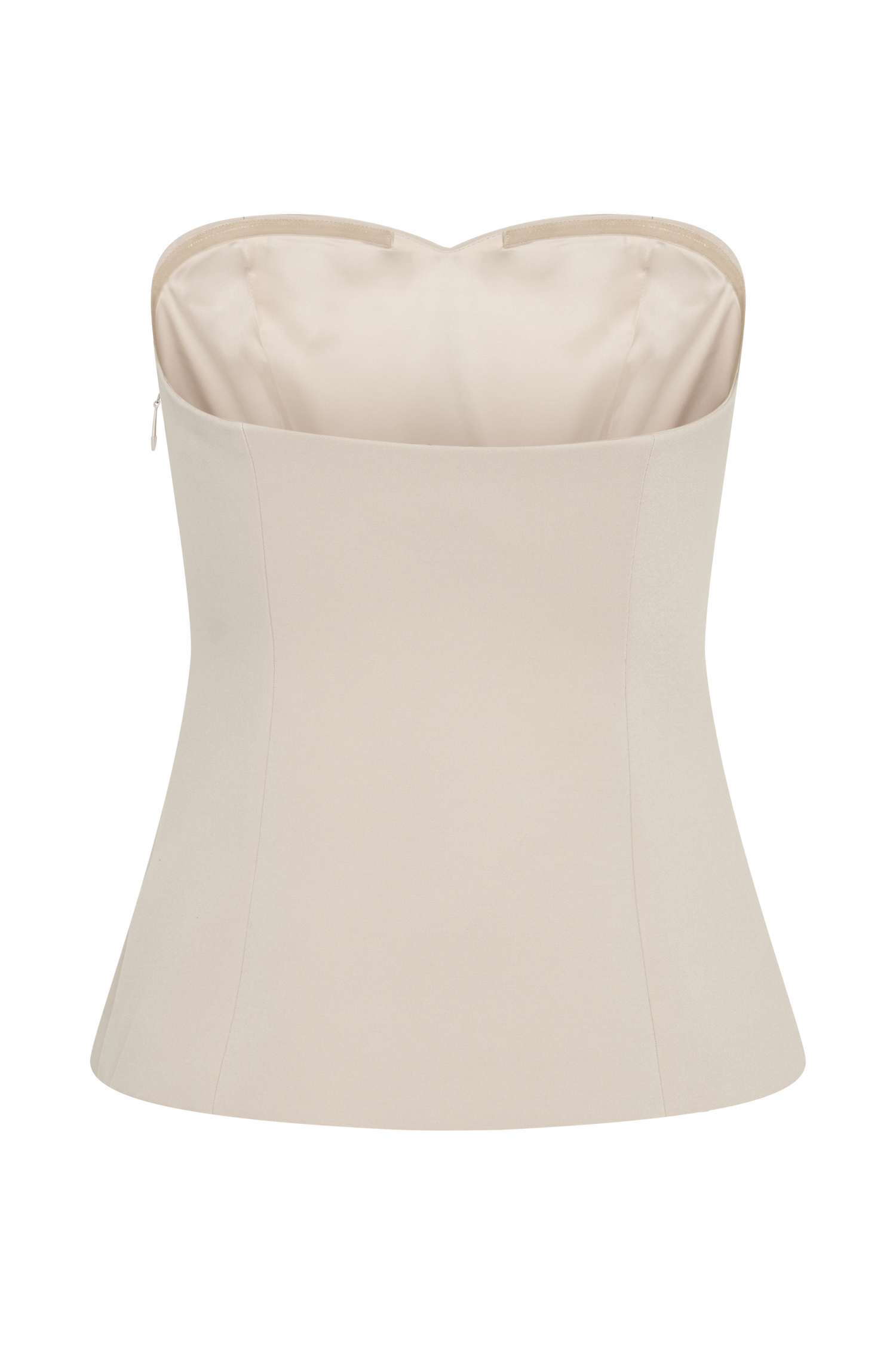 Lindie Strapless Suiting Top - Sand