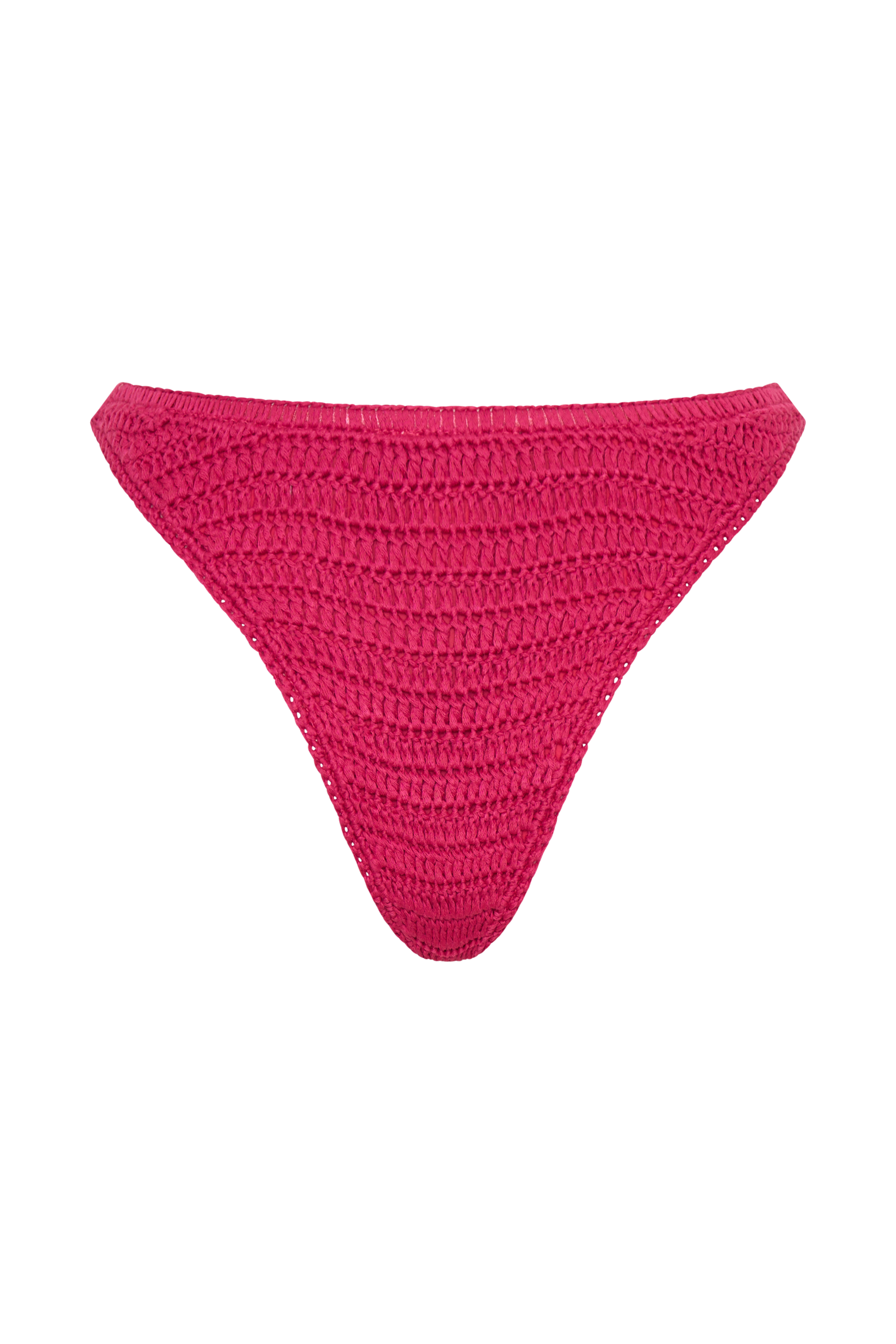 Skye Floral Crochet Tie Up Bikini Bottom - Pink Cherry