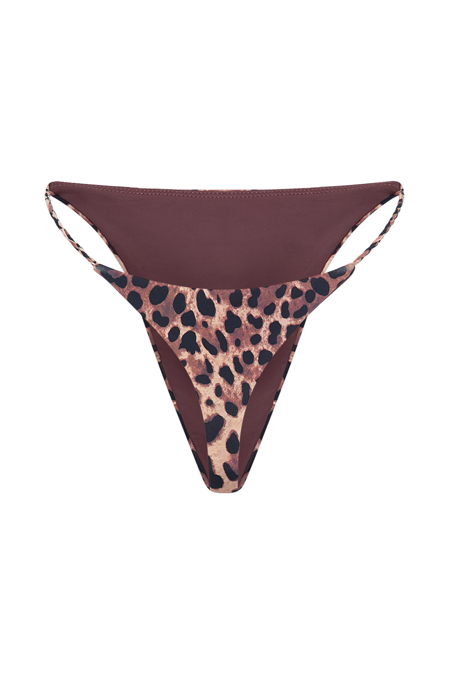 Melika Braided Bikini Bottoms - Leopard Print