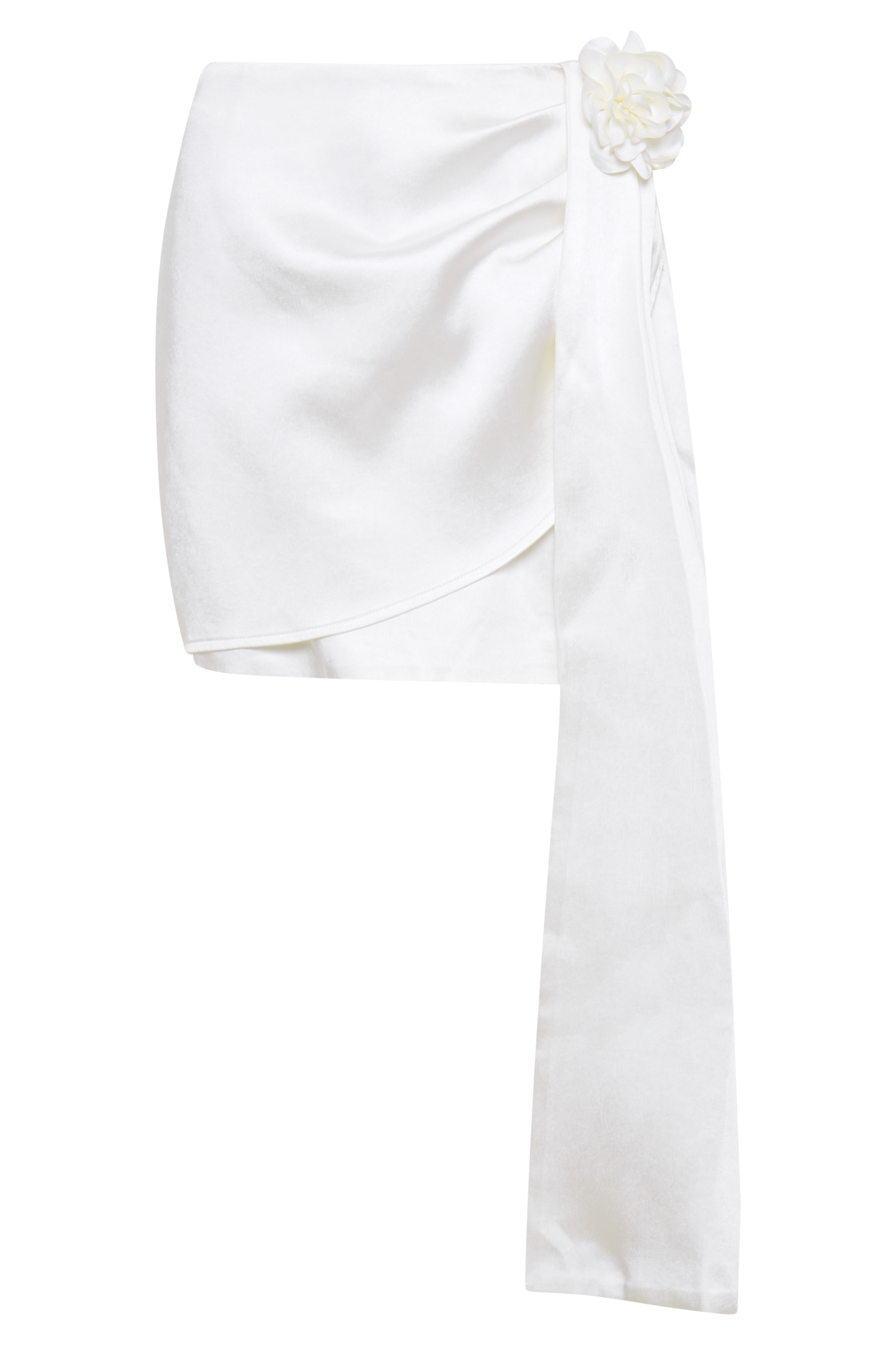 Margot Rose Mini Skirt - White