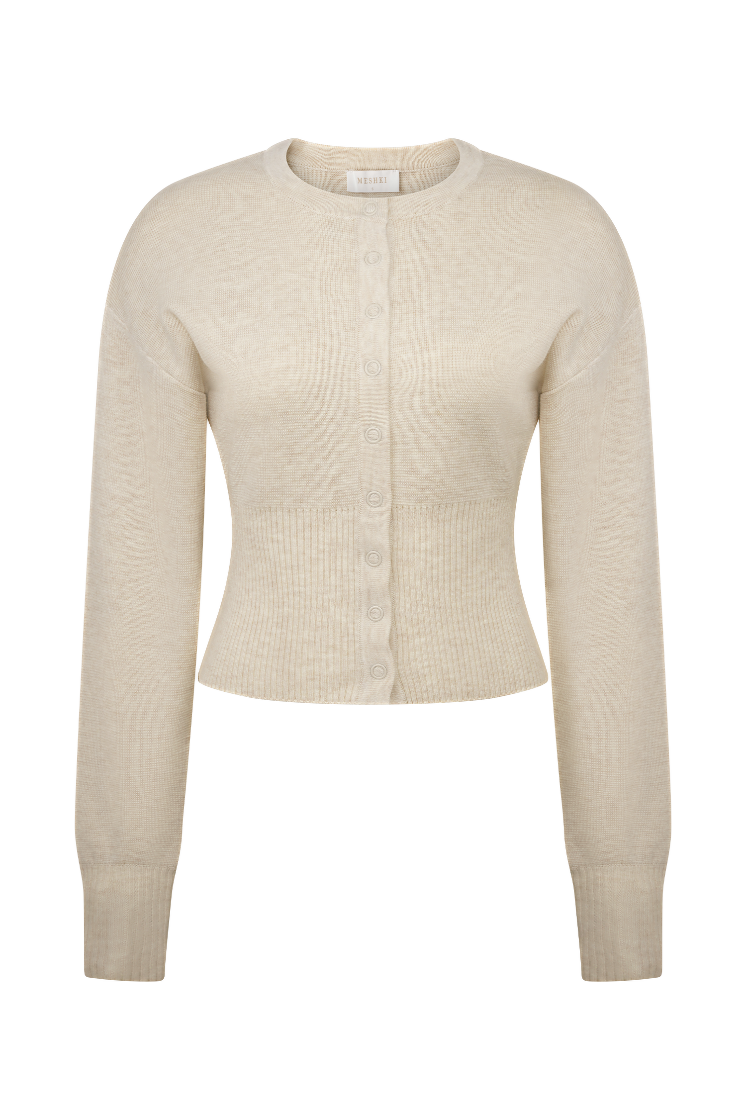 Ferne Button Up Knit Cardigan - Oat Marle