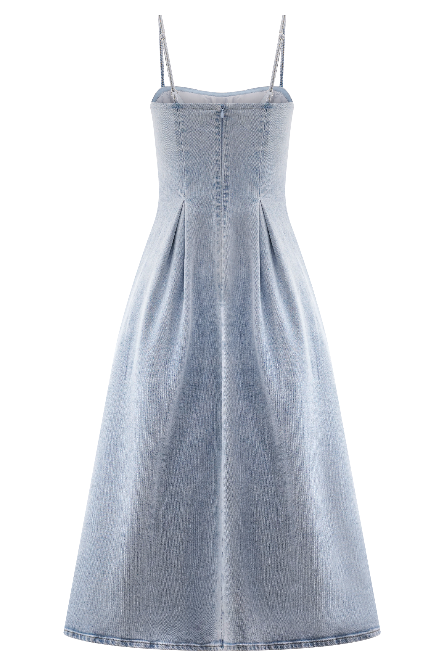 Harlyn Denim Midi Dress - Light Blue