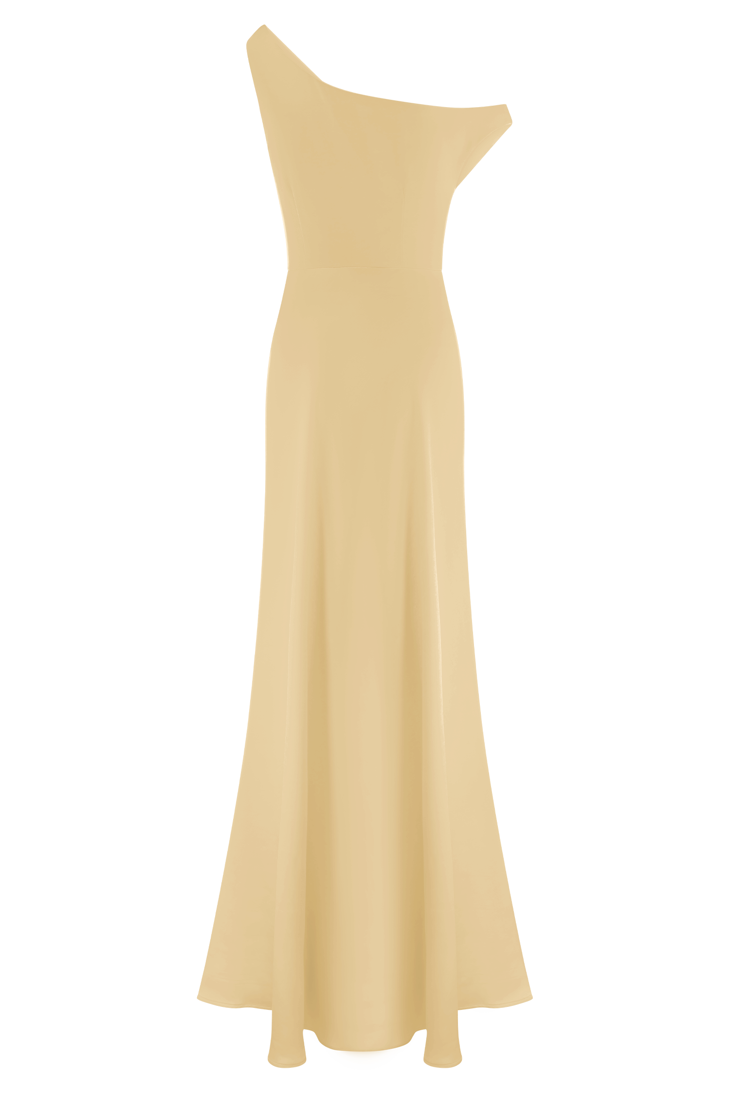 Jacinta One Shoulder Maxi Dress - Pastel Lemon