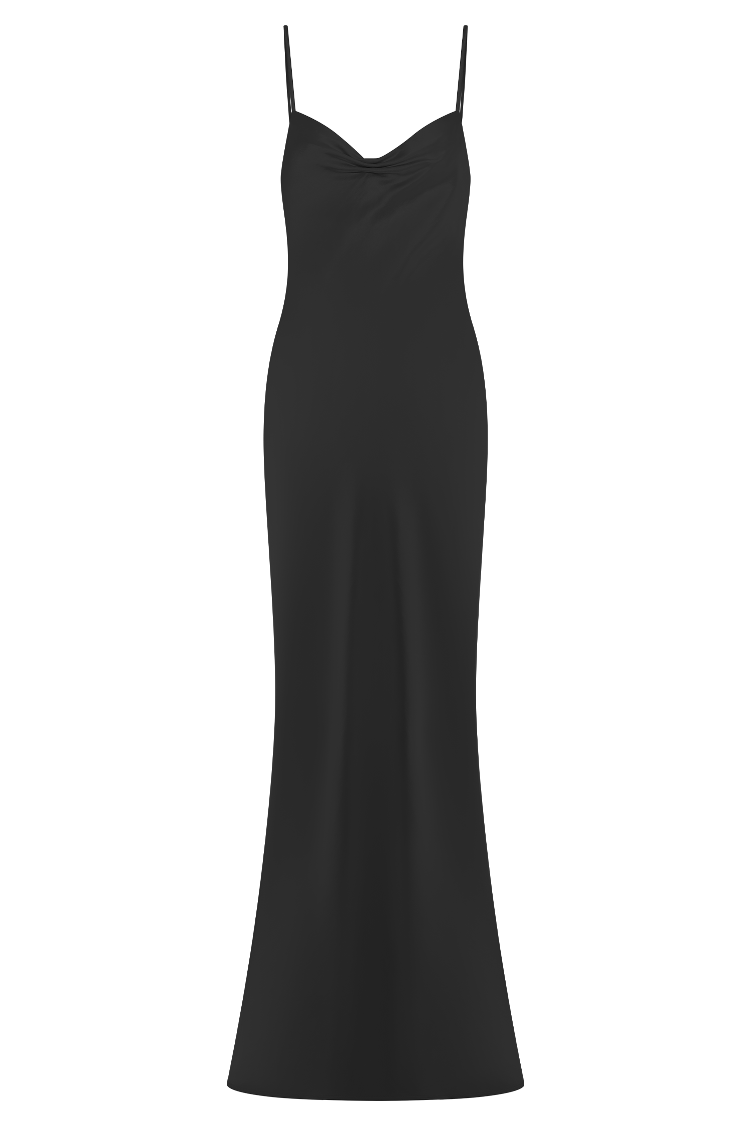 Lilly Sweetheart Satin Maxi Dress - Black