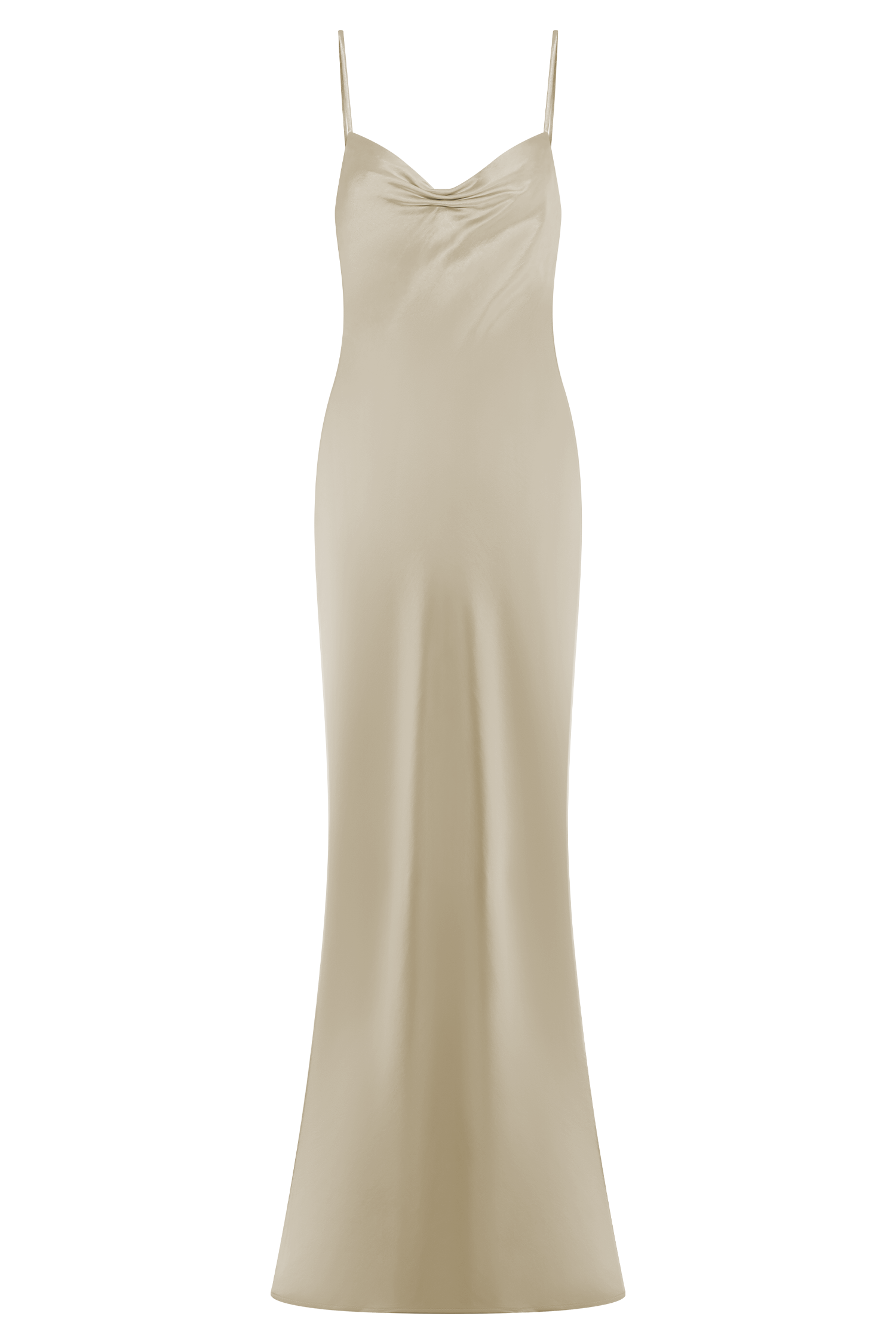 Lilly Sweetheart Satin Maxi Dress - Champagne