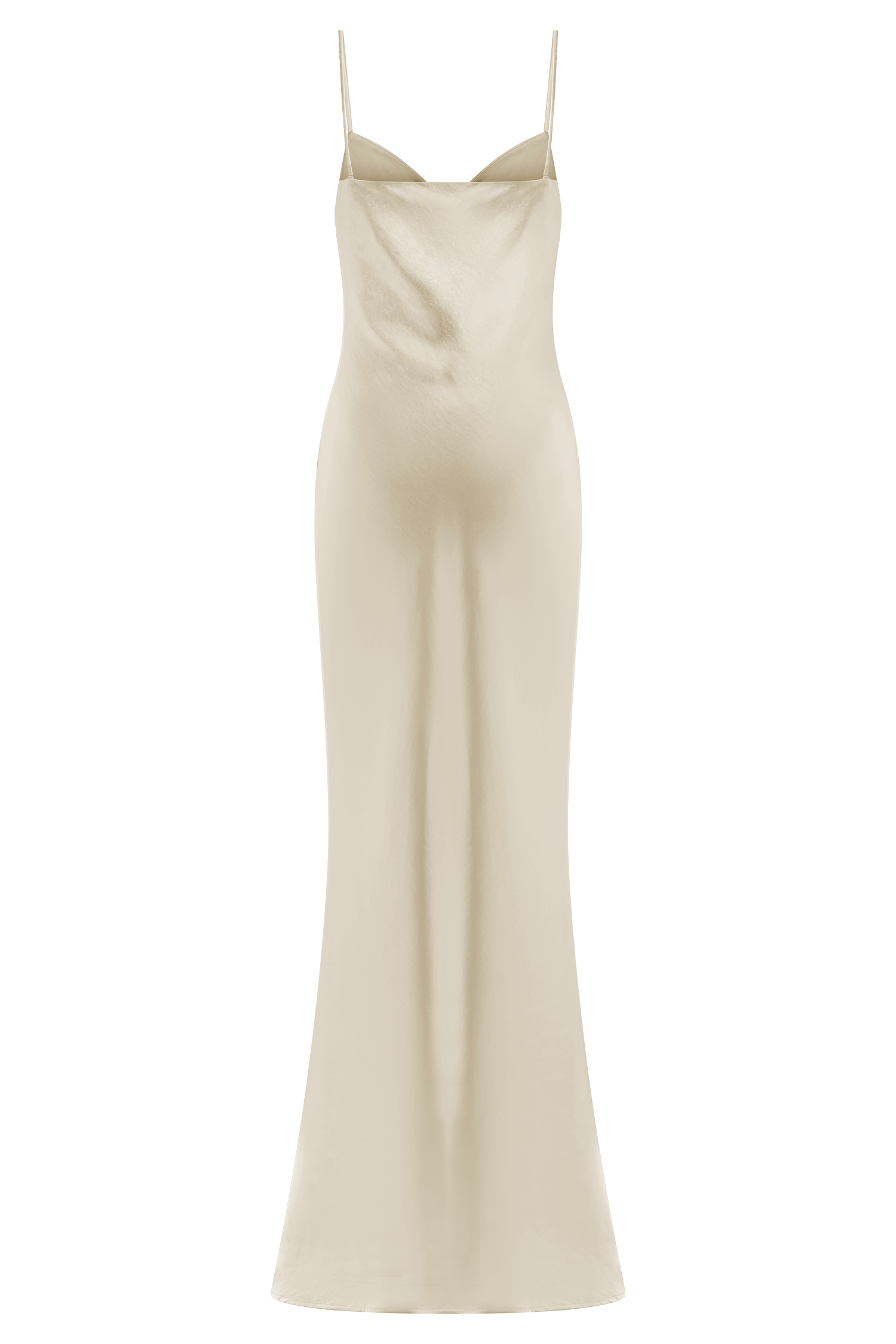 Lilly Sweetheart Satin Maxi Dress - Champagne