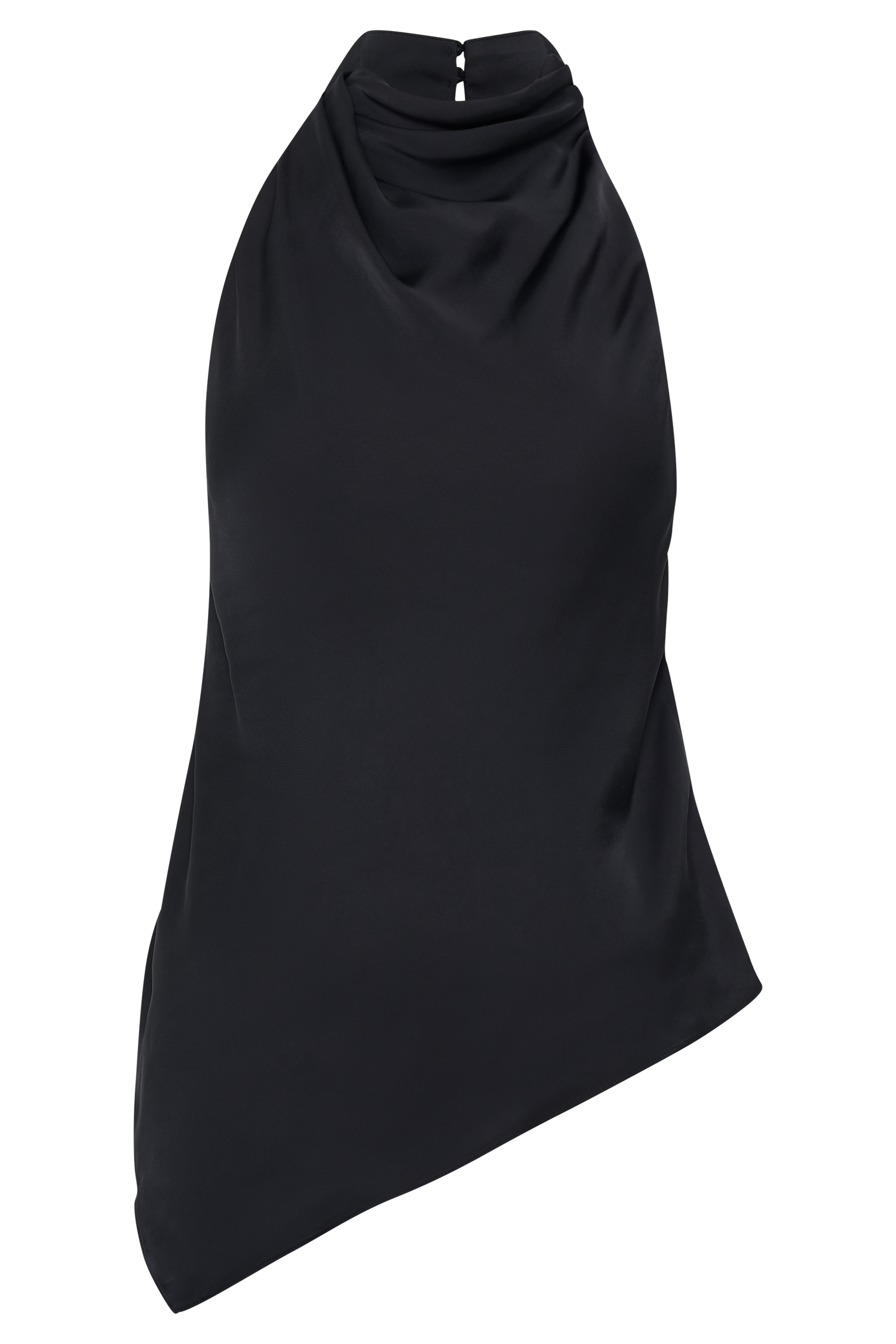 Seraphine Satin Halter Top - Black