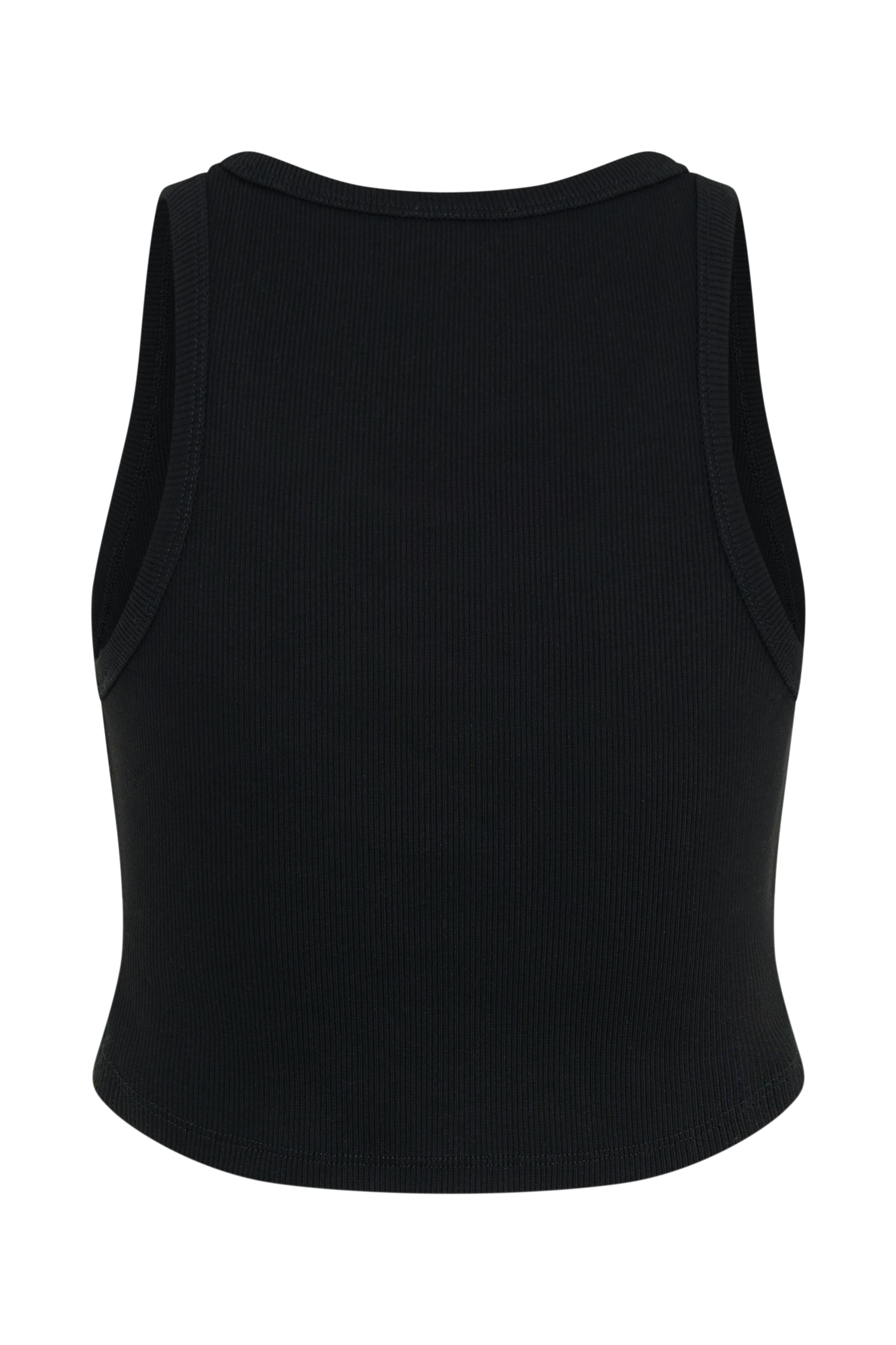 Morgana Ribbed Tank Top - Black