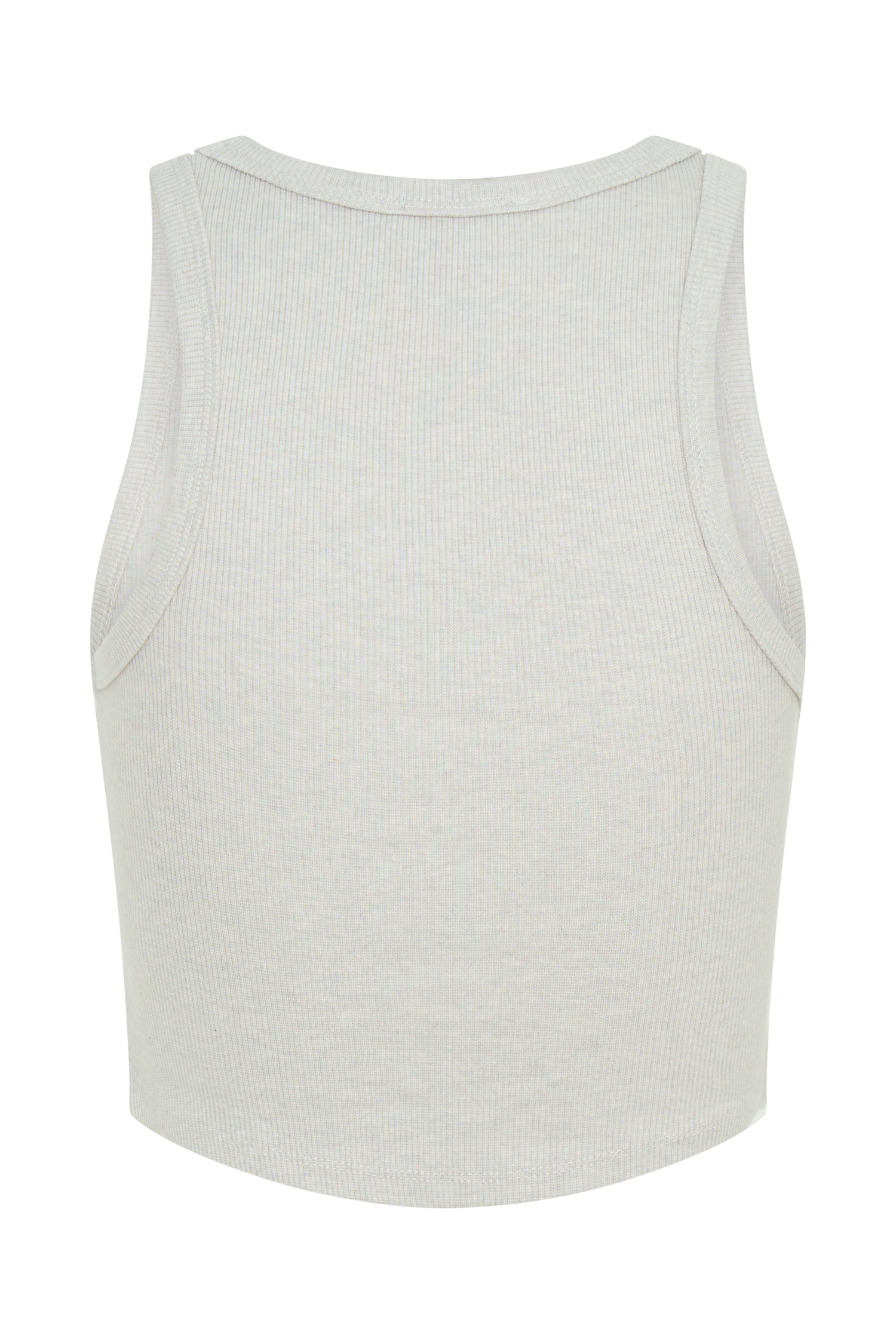 Morgana Ribbed Tank Top - Grey Marle