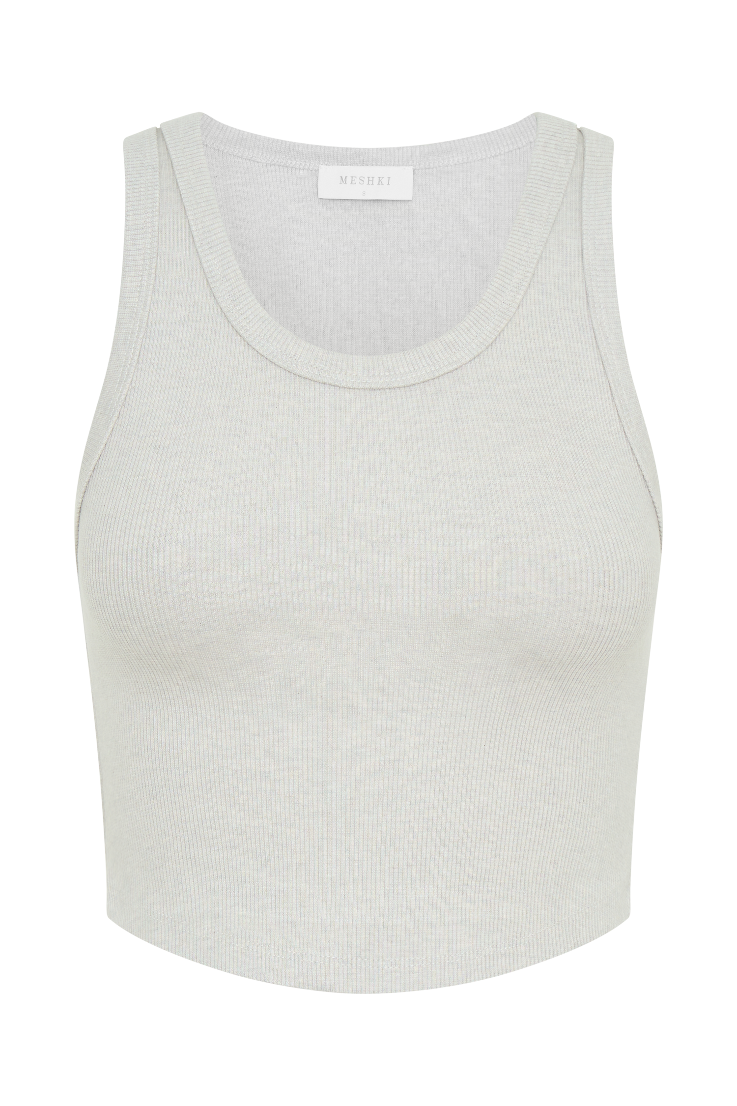 Morgana Ribbed Tank Top - Grey Marle
