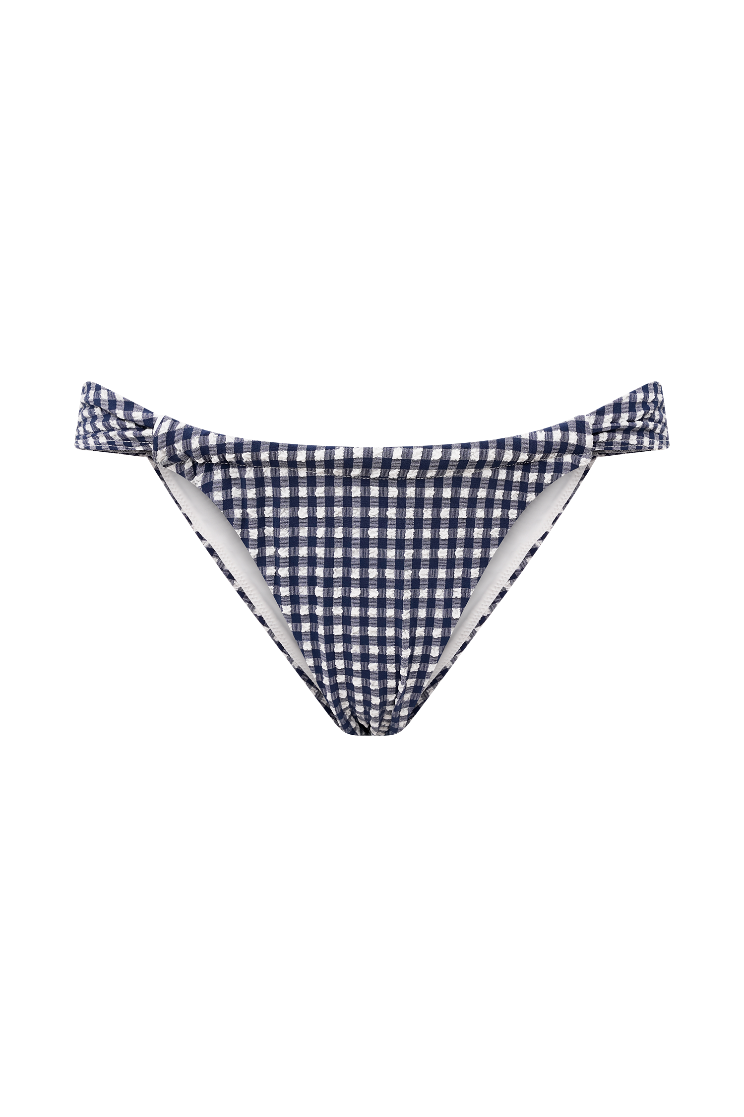 Persephone Gingham Bikini Bottoms - Navy