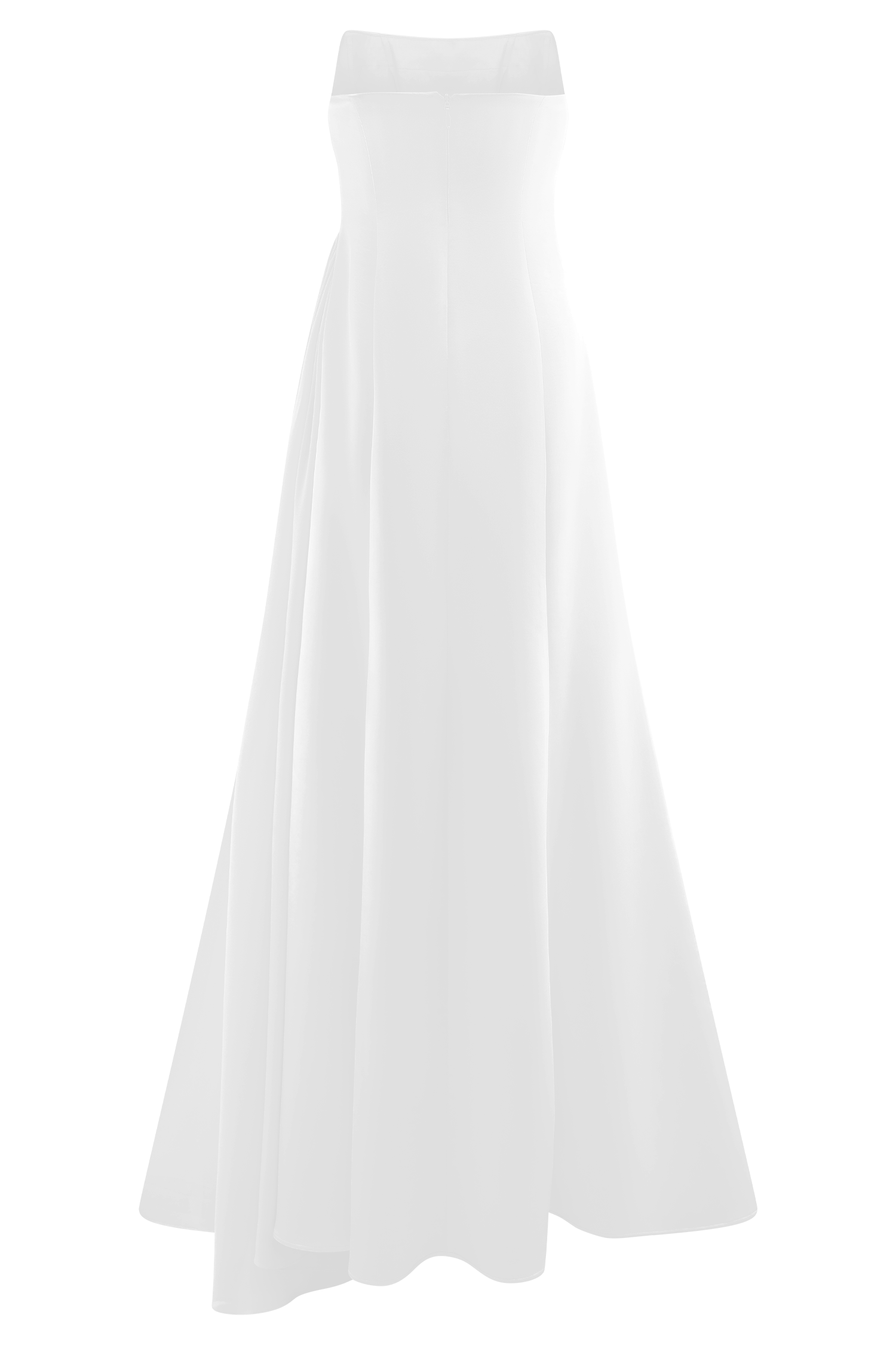 Rosella Satin Strapless Maxi Dress - White
