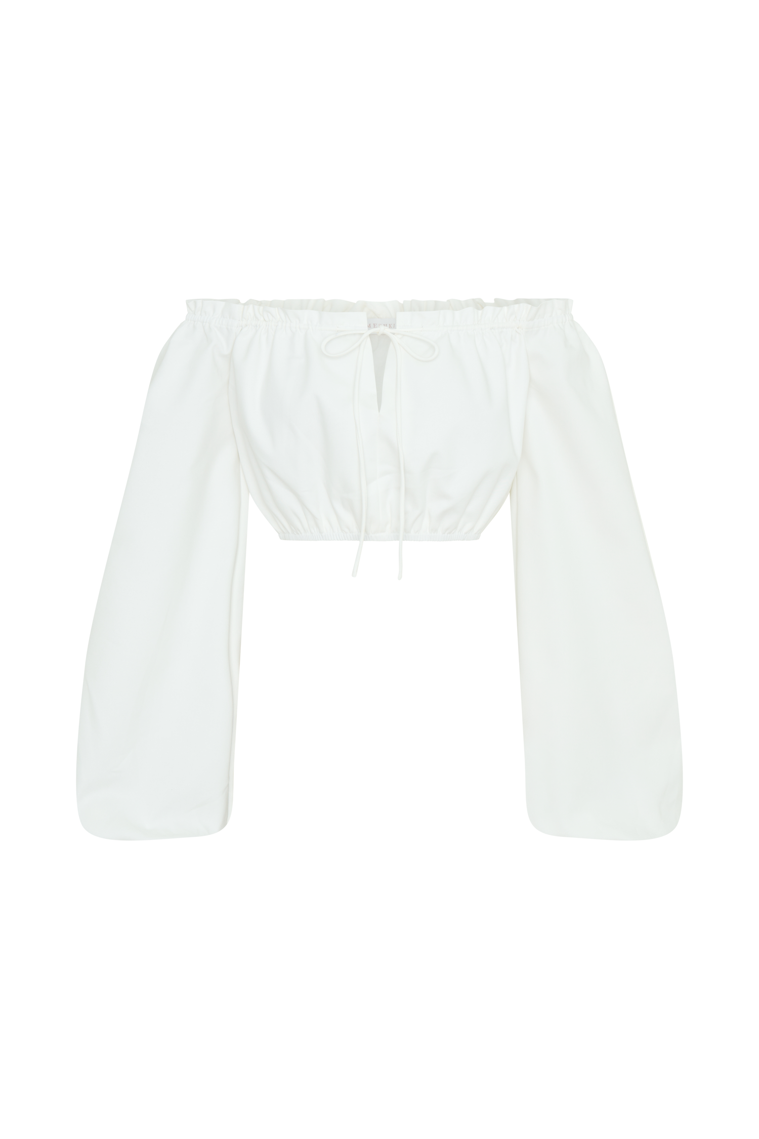 Salome Off Shoulder Crop Top - White