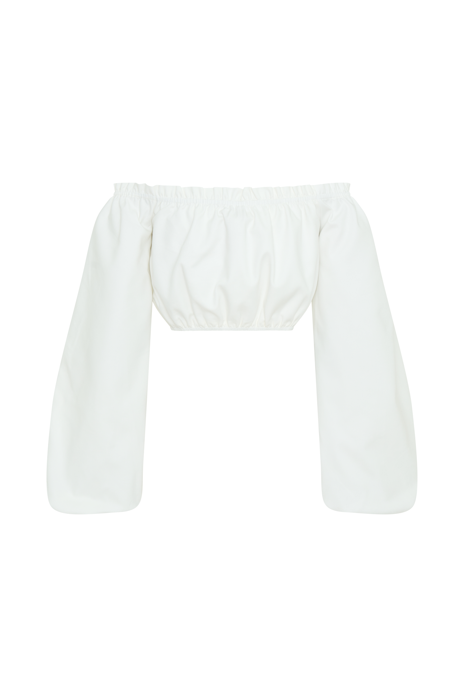 Salome Off Shoulder Crop Top - White