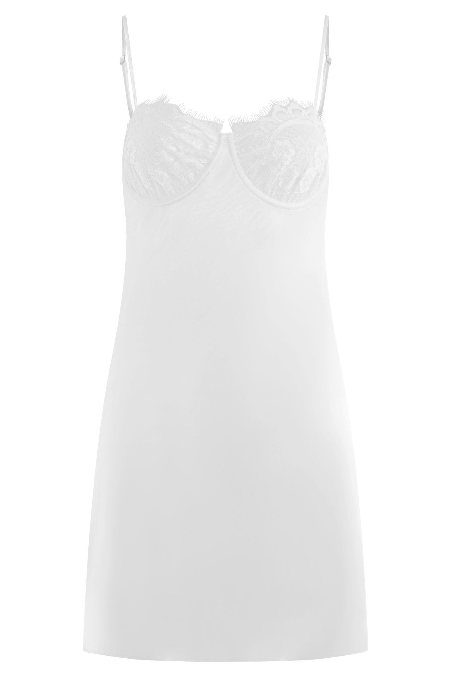 Scarlett Satin Slip Mini Dress - Ivory
