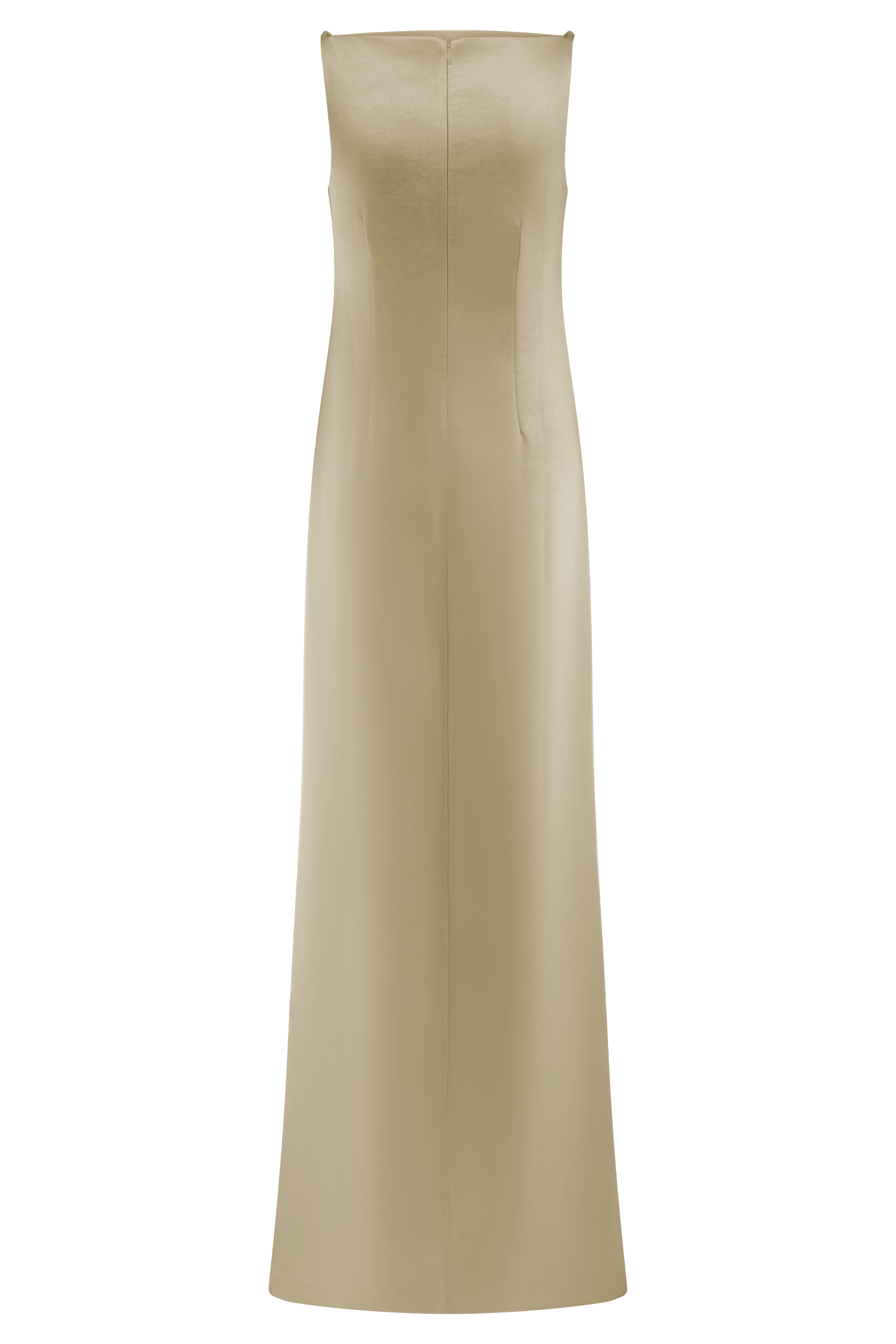 Violet Sleeveless Satin Maxi Dress - Champagne