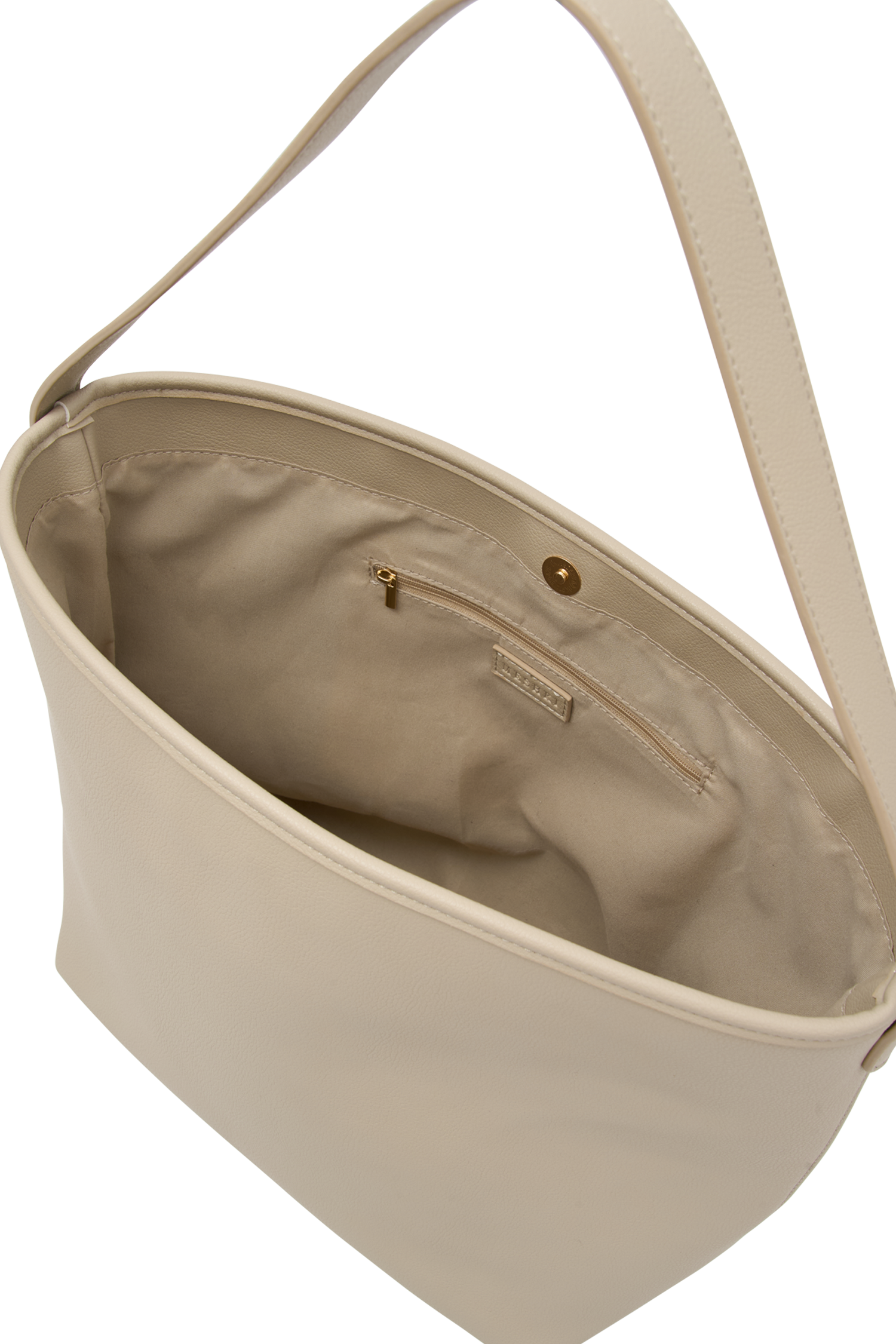 Winnie Relaxed Faux Leather Tote Bag - Neutral